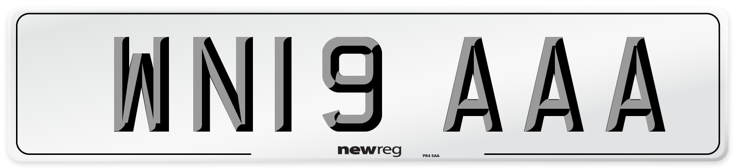 WN19 AAA Number Plate from New Reg